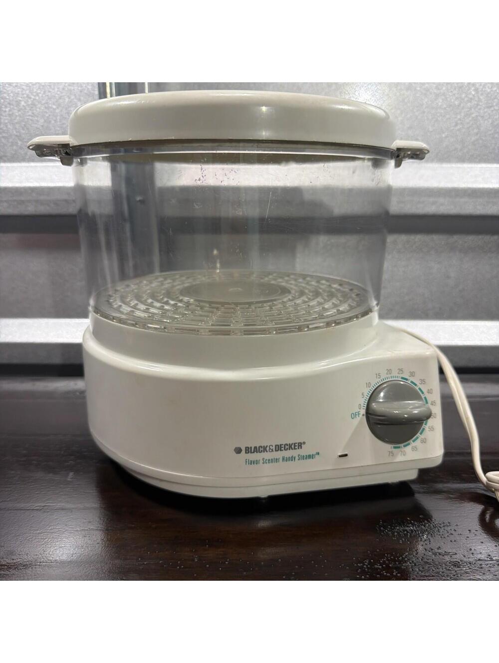 Black & Decker Flavor Scenter Handy Steamer White Vegetable Rice Cooker HS800 *